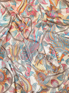 Multicolor Art Silk Digital Print Floral Saree with Unstitched Blouse - Hiral Fashion