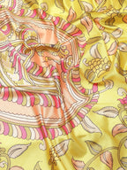 Green Art Silk Digital Print Floral Saree with Unstitched Blouse - Hiral Fashion