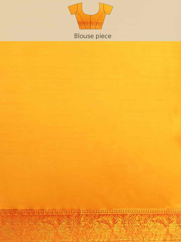 Black Art Silk Printed Kalamkari Saree with Unstitched Blouse - Hiral Fashion