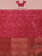 Olive Pure Silk Digital Print Floral Saree with Unstitched Blouse - Hiral Fashion