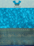 Light Pink Pure Silk Digital Print Floral Saree with Unstitched Blouse - Hiral Fashion