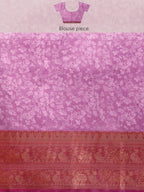 Turquoise Pure Silk Digital Print Floral Saree with Unstitched Blouse - Hiral Fashion
