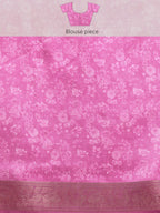 Off White Pure Silk Digital Print Floral Saree with Unstitched Blouse - Hiral Fashion