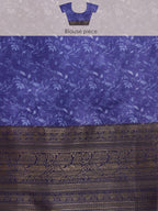 Brown Pure Silk Digital Print Floral Saree with Unstitched Blouse - Hiral Fashion