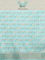Multicolor Tusser Silk Digital Print Solid Saree with Unstitched Blouse - Hiral Fashion