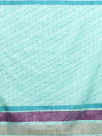 Purple Tusser Silk Digital Print Striped Saree with Unstitched Blouse - Hiral Fashion