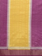 Yellow Tusser Silk Digital Print Solid Saree with Unstitched Blouse - Hiral Fashion