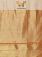 Blue Kanjeevaram Silk Digital Print Floral Saree with Unstitched Blouse - Hiral Fashion