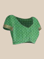 Hiral Fashion Green Ikkat Kotha Silk Floral Digital Print Saree