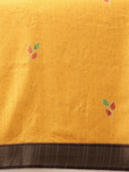 Hiral Fashion Mustard Ikkat Kotha Silk Floral Digital Print Saree
