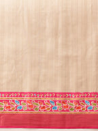 Hiral Fashion Beige Ikkat Kotha Silk Floral Digital Print Saree