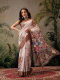Hiral Fashion Multi Banarasi Silk Blend Floral Digital Printed Saree