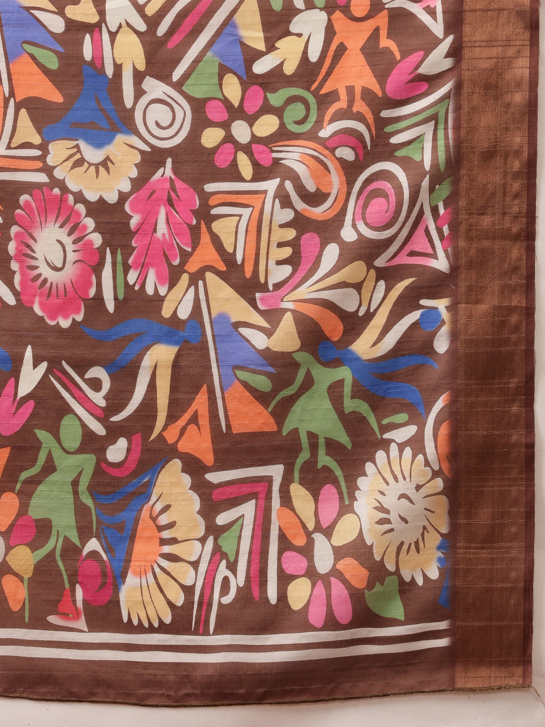 Hiral Fashion Multi Banarasi Silk Blend Floral Digital Printed Saree