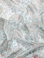 Gray Munga Silk Digital Print Animal Print Saree with Unstitched Blouse - Hiral Fashion