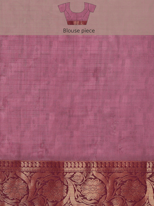 Beige Munga Silk Digital Print Floral Saree with Unstitched Blouse - Hiral Fashion