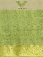 Gray Munga Silk Digital Print Floral Saree with Unstitched Blouse - Hiral Fashion
