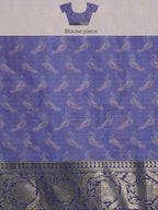 Beige Munga Silk Digital Print Floral Saree with Unstitched Blouse - Hiral Fashion