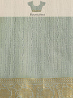 Beige Munga Silk Digital Print Floral Saree with Unstitched Blouse - Hiral Fashion