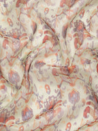 Multicolor Munga Silk Digital Print Abstract Saree with Unstitched Blouse - Hiral Fashion