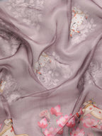 Rust Munga Silk Digital Print Animal Print Saree with Unstitched Blouse - Hiral Fashion