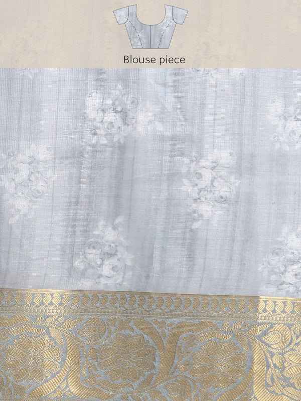 Rust Munga Silk Digital Print Animal Print Saree with Unstitched Blouse - Hiral Fashion