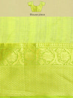 Navy Blue Munga Silk Digital Print Kalamkari Saree with Unstitched Blouse - Hiral Fashion