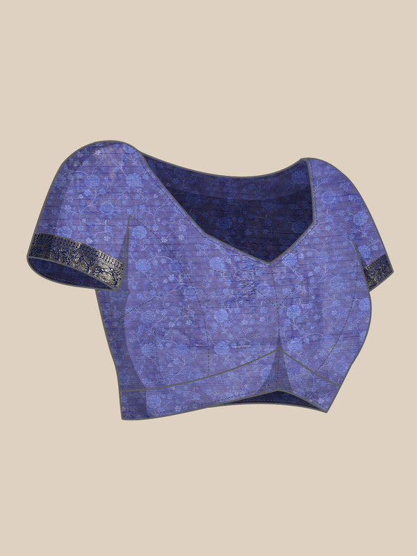 Beige Munga Silk Digital Print Kalamkari Saree with Unstitched Blouse - Hiral Fashion