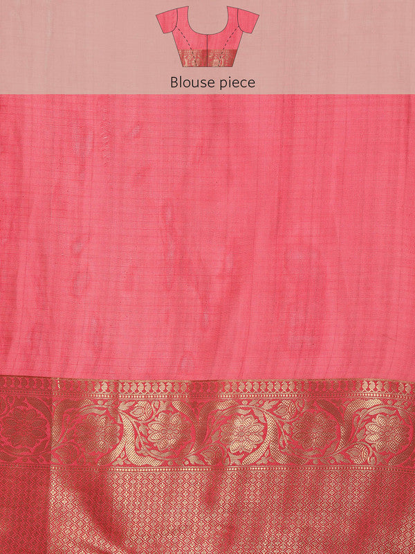 Beige Munga Silk Digital Print Kalamkari Saree with Unstitched Blouse - Hiral Fashion