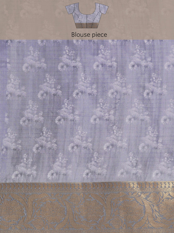 Olive Munga Silk Digital Print Kalamkari Saree with Unstitched Blouse - Hiral Fashion
