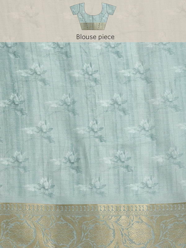 Peach Munga Silk Digital Print Animal Print Saree with Unstitched Blouse - Hiral Fashion