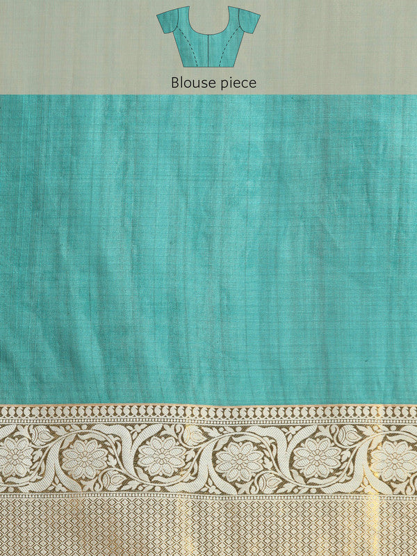 Gray Munga Silk Digital Print Animal Print Saree with Unstitched Blouse - Hiral Fashion