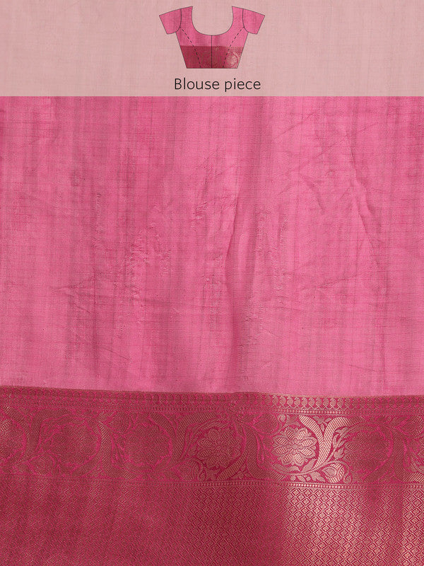 Multicolor Munga Silk Digital Print Floral Saree with Unstitched Blouse - Hiral Fashion