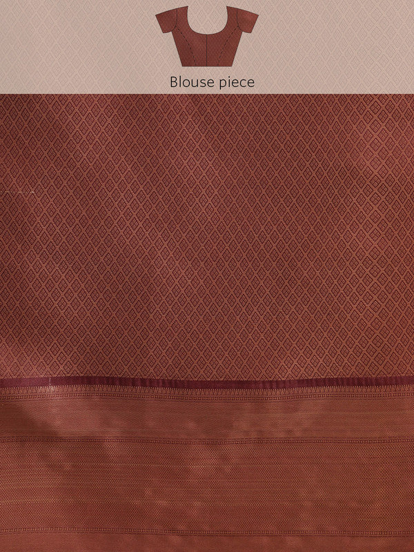 Red Kanchipuram Silk Digital Print Floral Saree with Unstitched Blouse - Hiral Fashion