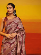 White Silk Blend Woven Zari Design Ethnic Motifs Saree with Unstitched Blouse - Hiral Fashion
