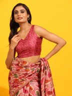 Green Silk Blend Woven Zari Design Paisley Saree with Unstitched Blouse - Hiral Fashion