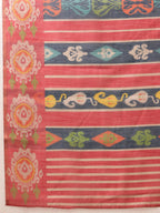 Hiral Fashion Blue Banarasi Silk Cotton Floral Digital Print Saree