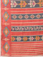Hiral Fashion Red Banarasi Silk Cotton Floral Digital Print Saree