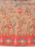 Hiral Fashion Red Banarasi Silk Cotton Floral Digital Print Saree