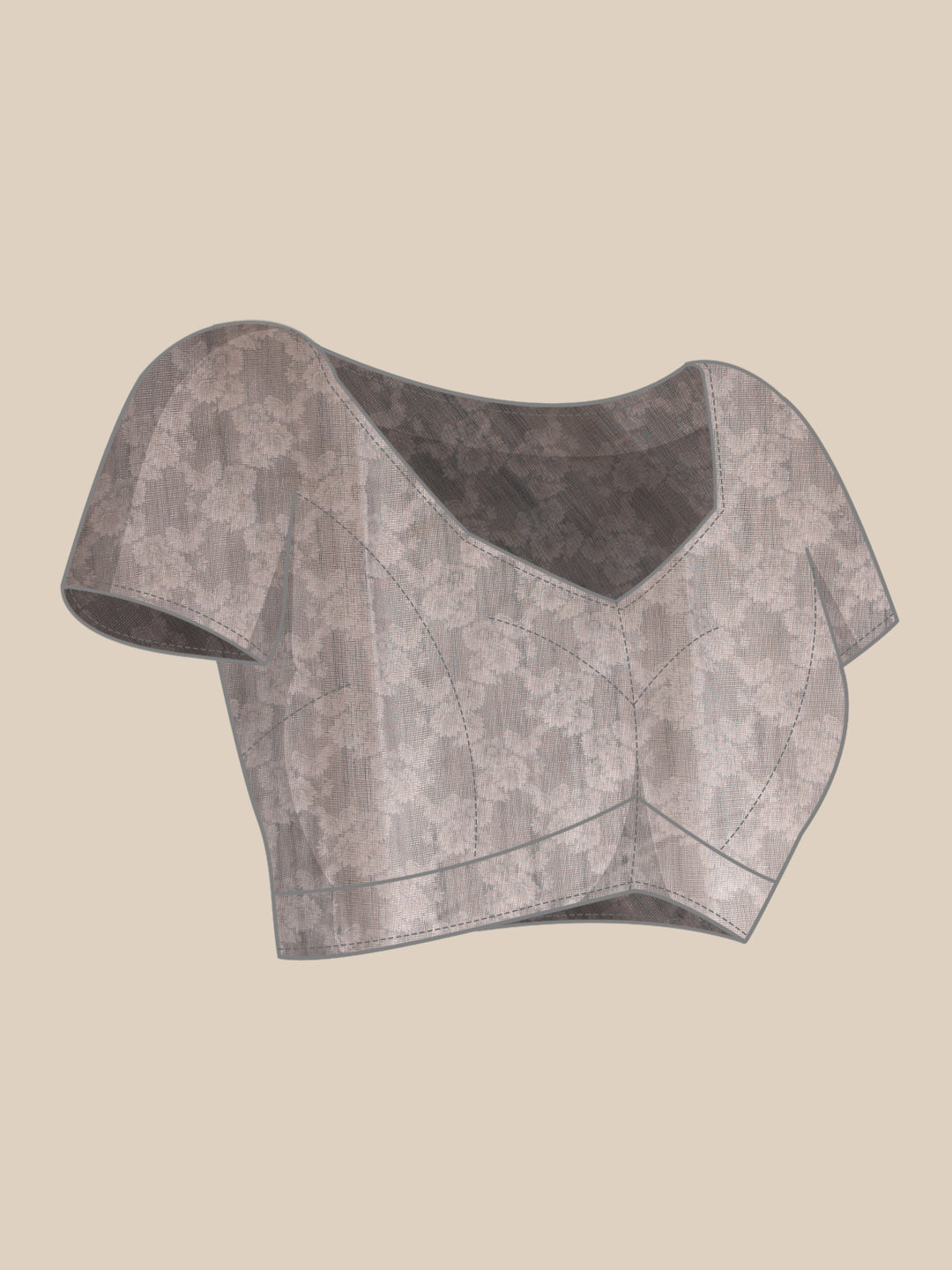 Hiral Fashion Grey Banarasi Silk Cotton Floral Digital Print Saree