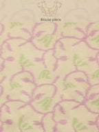 Purple Silk Blend Digital Print Striped Saree with Unstitched Blouse - Hiral Fashion