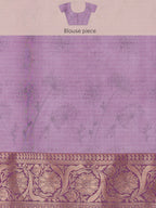 Lavender Munga Silk Digital Print Floral Saree with Unstitched Blouse - Hiral Fashion