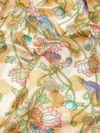 Multicolor Art Silk Digital Print Floral Saree with Unstitched Blouse - Hiral Fashion