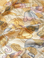 Multicolor Art Silk Digital Print Floral Saree with Unstitched Blouse - Hiral Fashion