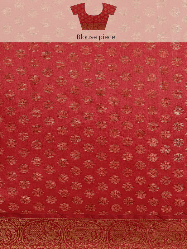 Turquoise Art Silk Printed Abstract Saree with Unstitched Blouse - Hiral Fashion