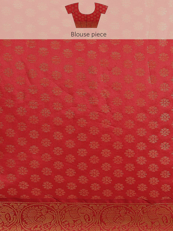 White Art Silk Printed Abstract Saree with Unstitched Blouse - Hiral Fashion