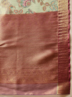 Hiral Fashion Green Banarasi Muga Silk Pichwai Digital Printed Saree