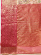 Hiral Fashion Pink Banarasi Muga Silk Pichwai Digital Printed Saree