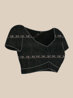 Hiral Fashion White Chanderi Cotton Blend Floral Digital Printed Saree