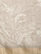 Beige Silk Blend Digital Print Floral Saree with Unstitched Blouse - Hiral Fashion