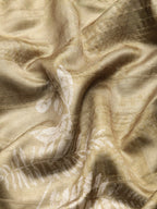 Olive Silk Blend Digital Print Floral Saree with Unstitched Blouse - Hiral Fashion